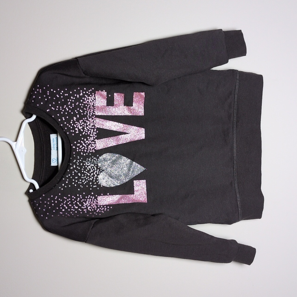 Primark Girls Love Lightweight Sweatshirt Valentines Day Size 4-5 Years